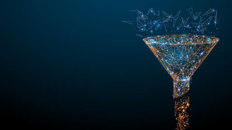 Graphic Illustrating Collecting and Filtering Data with ABACUS