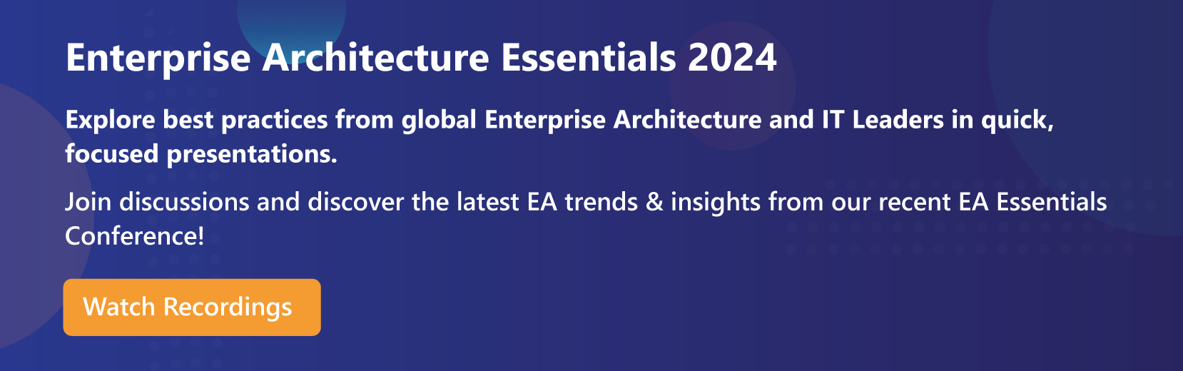 Enterprise Architecture Essentials Conference 2024